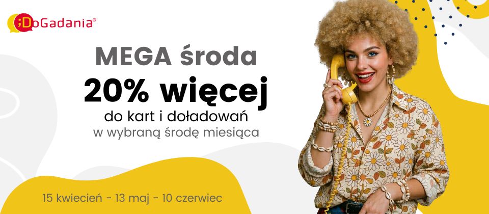 mega Środa w DoGadania 20% więcej