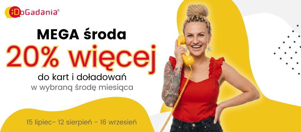 mega Środa w DoGadania 20% więcej