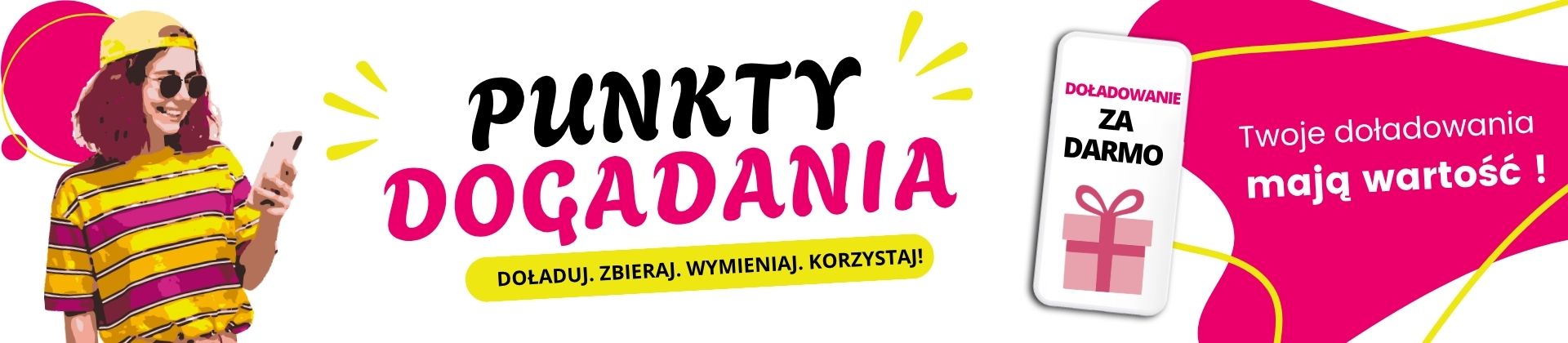 zbieraj punkty za każde doładowanie karty i wymieniaj na darmowe doładowania