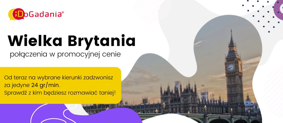 cen do Wielkiej Brytanii z DoGadania